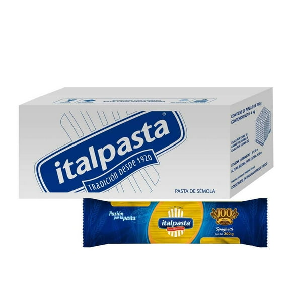 Spaguetti Italpasta 20 pzas de 200 g c/u