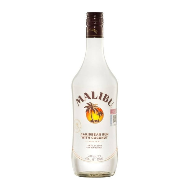 Coctel de Coco Malibu Original con Ron Blanco 750 ml