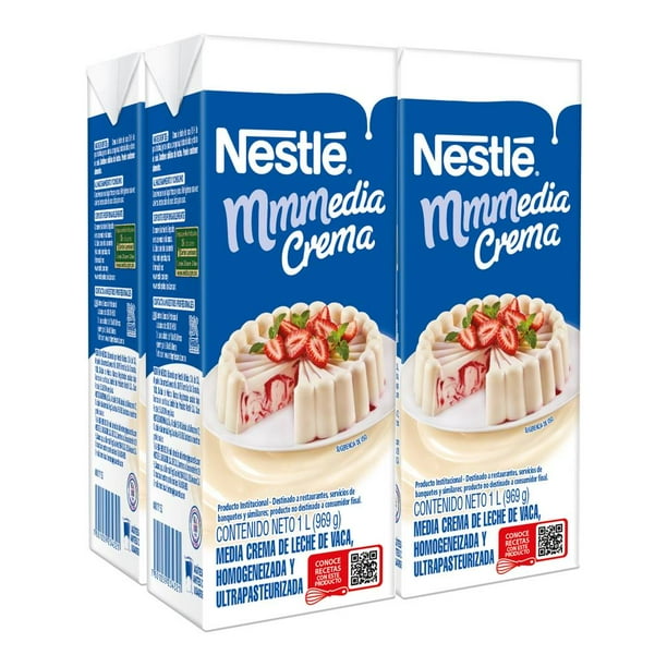 Media Crema Nestlé 4 pzas de 1 l