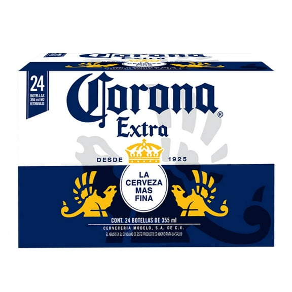 Cerveza Clara Corona Extra Caja con 24 Botellas de 355 ml