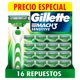 thumbnail image 1 of Cartucho de Rastrillo Gillette Mach3 Mach3 Sensitive con Aloe, Piel Sensible, 16 pzas, 1 of 4