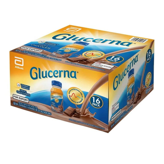 Glucerna Abbott Sabor Chocolate 16 pzas de 237 ml