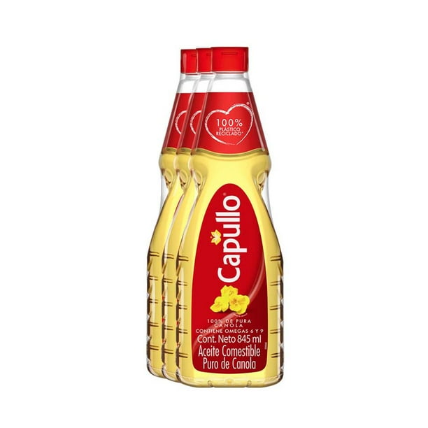 Aceite de Canola Capullo 3 pzas de 845 ml c/u