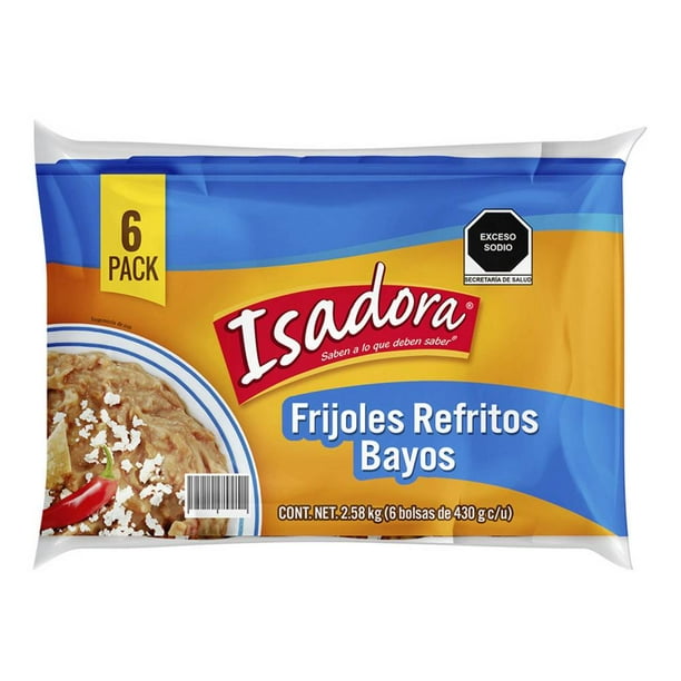 Frijoles Isadora Bayos Refritos 6 pzas de 430 g