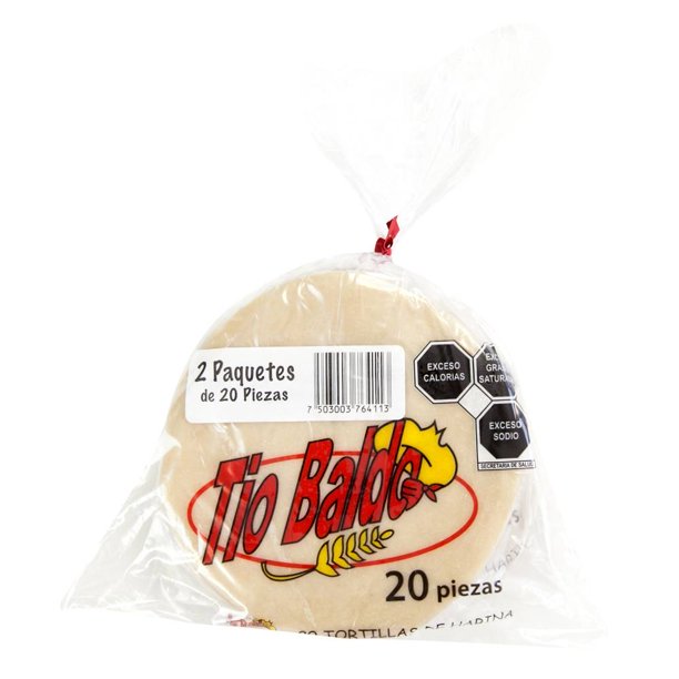 Tortillas De Harina Crudas Tio Baldo Paquete Doble a precio de socio