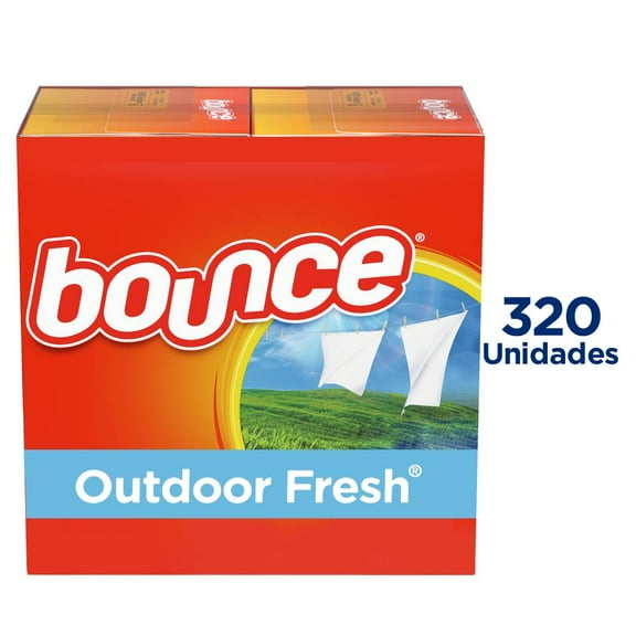 Hojas Secadoras Bounce Outdoor Fresh con Suavizante para Ropa 320 pzs