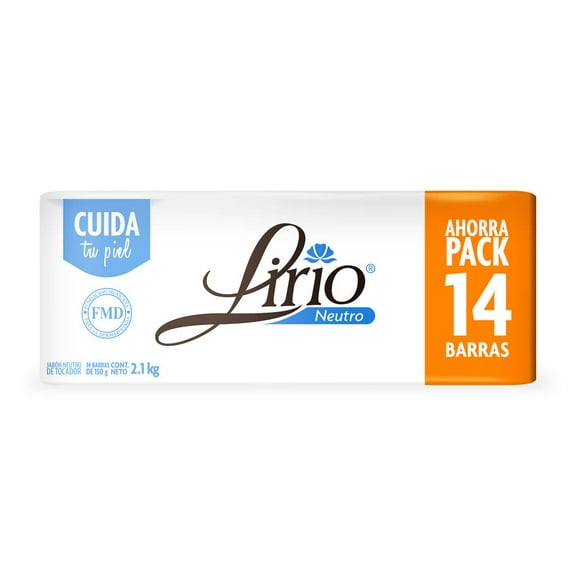 Jabón de Tocador Lirio Neutro 14 pzas de 150 g