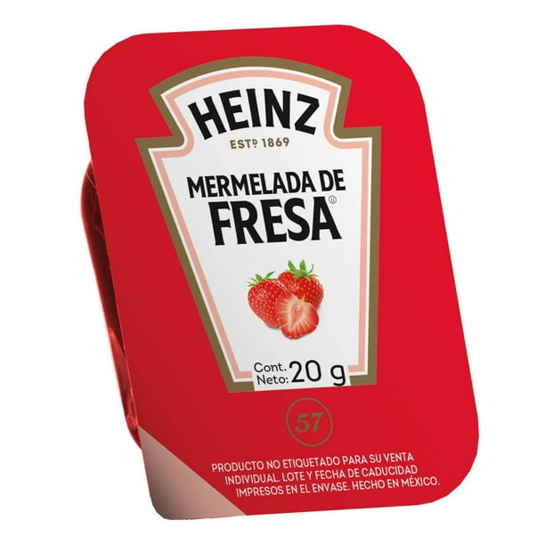 Mermelada de Fresa Heinz 120 pzas de 20 g c/u