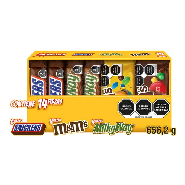 Surtido de Chocolates Mars M&M's, Milky Way, Snickers M&M's, Milky Way, Snickers