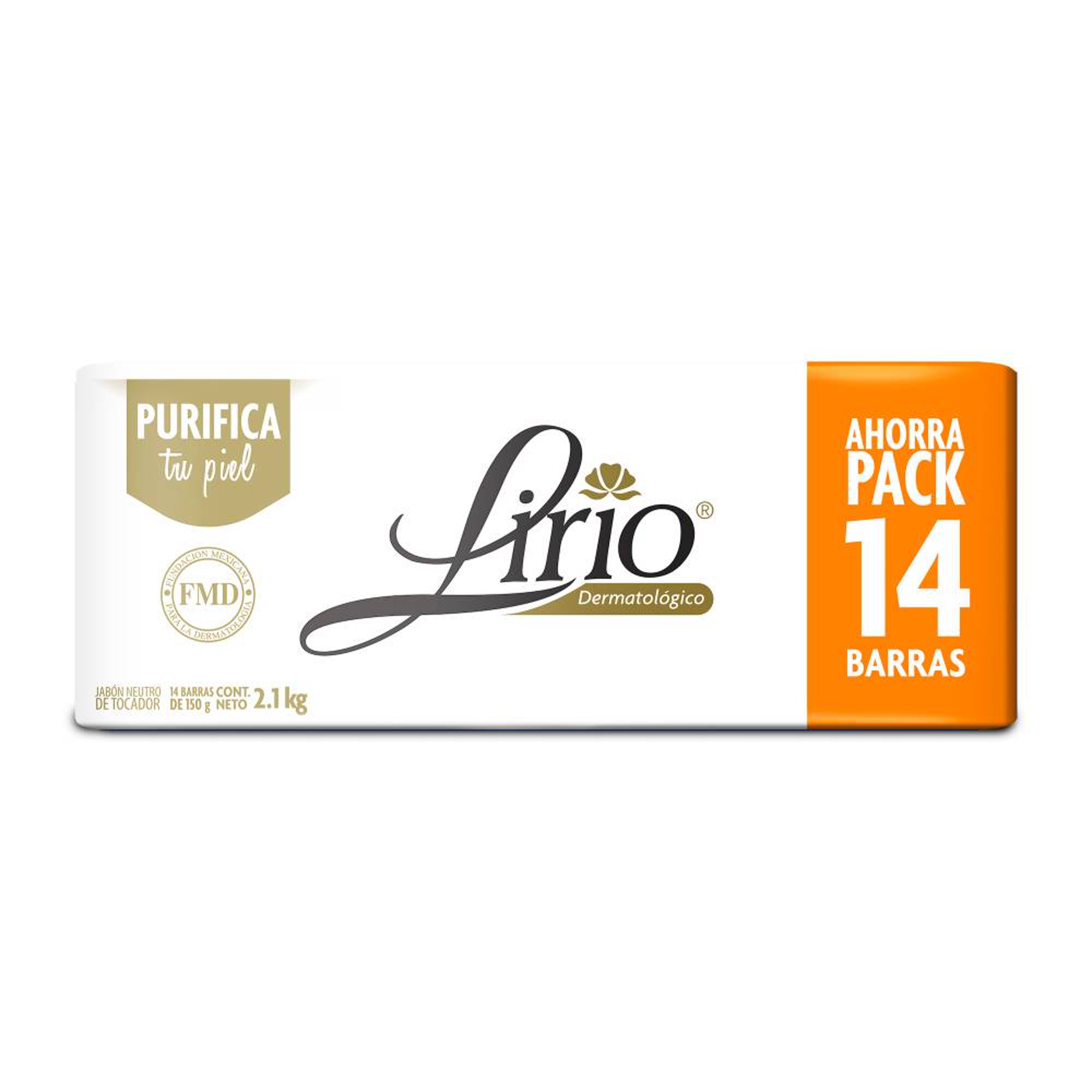 Jabón de Tocador Lirio Dermatológico 14 pzas de 150 g c/u