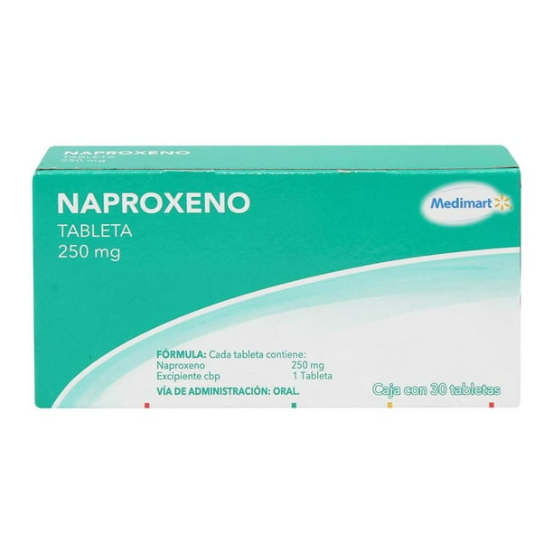 Naproxeno 250 mg con 30 Tabletas