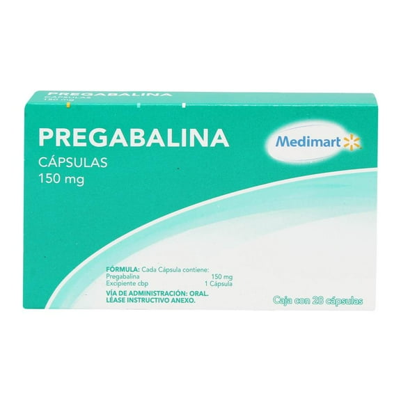 Pregabalina 150 mg con 28 Cápsulas