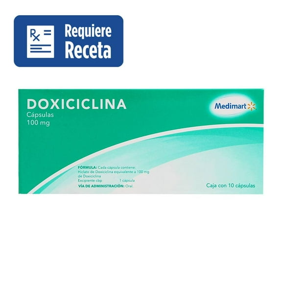 Doxiciclina Medimart 100 mg, 10 Cápsulas