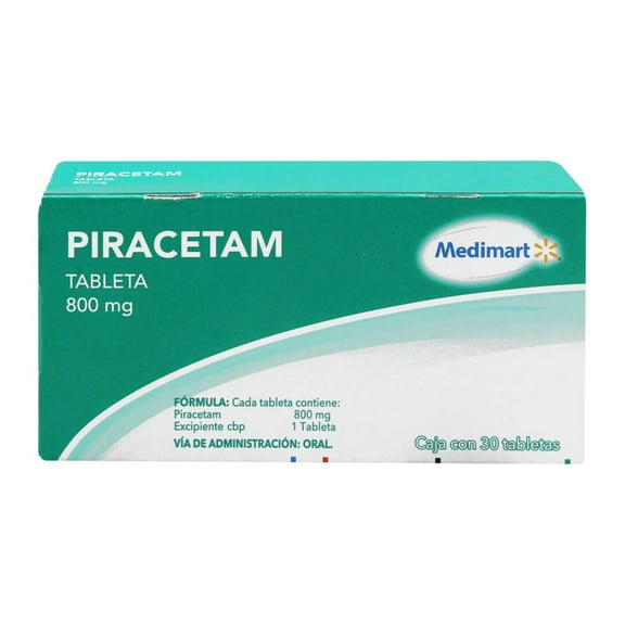 Piracetam 800 mg con 30 Tabletas