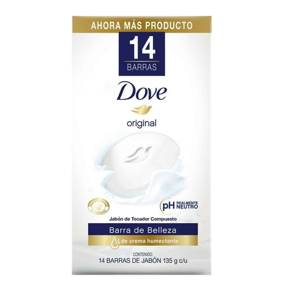 Jabón en Barra Dove Original 14 pzas de 135 g c/u