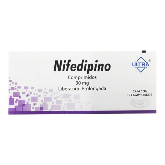 Nifedipino 30 mg 30 Comprimidos de Liberación Prolongada