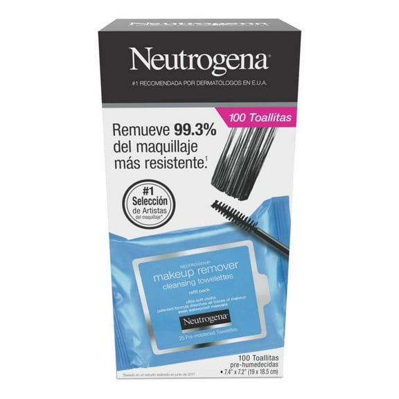 Toallitas Desmaquillantes Neutrogena 4 Paquetes con 25 pzs c/u