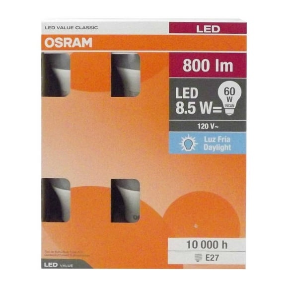 Focos LED Osram Luz Fría 8.5 W 6 pzas