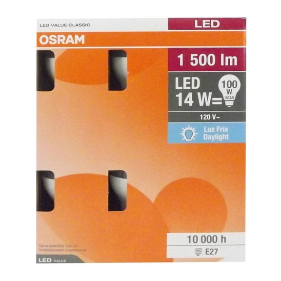 Focos LED Osram Luz Fría 14 W 6 pzas