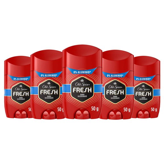 Desodorante Old Spice Fresh 5 pzas de 50 g c/u