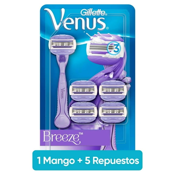 Rastrillo  Gillette Venus Breeze Venus Breeze con barras humectantes  + 5 cartuchos