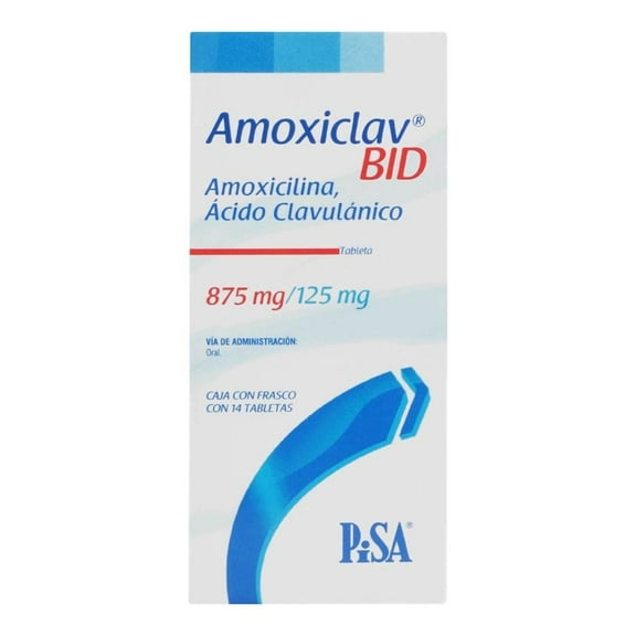 Amoxiclav 875 mg/125 mg 14 tabletas