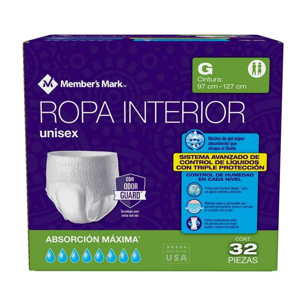 Ropa Interior Member's Mark para Adulto Talla Grande 32 pzas