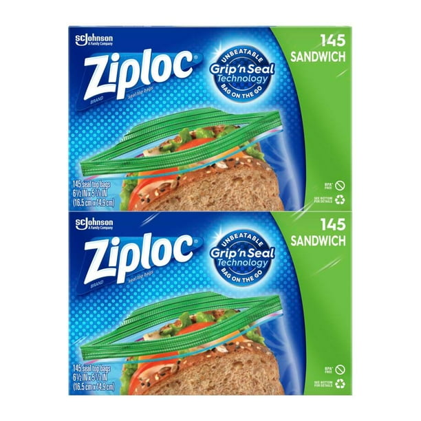 Bolsas Reutilizables Ziploc para Sandwich 290 pzas