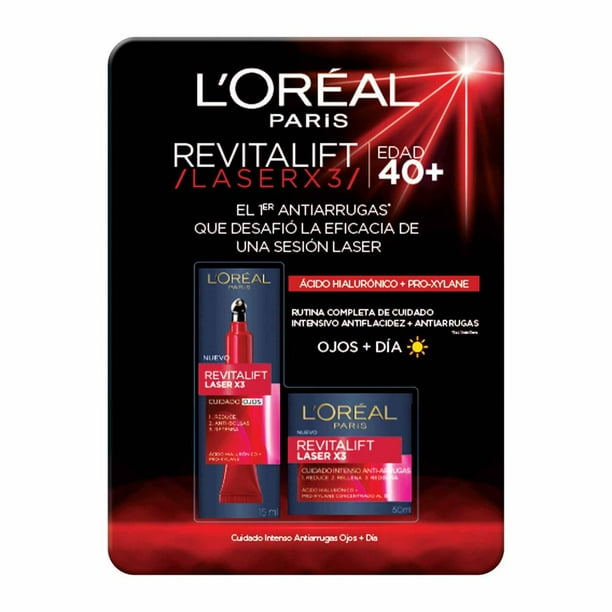 Crema Facial L'Oréal Revitalif Laser X3 50 ml + 1 Crema de Ojos 15 ml