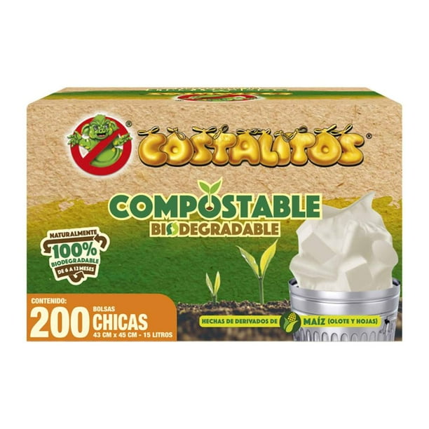 Bolsa para Basura Costalitos Compostable Chico 200 pzas