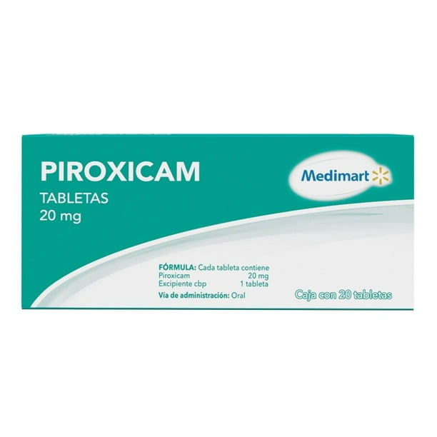 Piroxicam Medimart 20 mg 20 tabletas