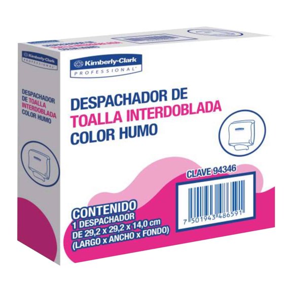 Despachador de Toallas Kimberly-Clark Interdobladas Color Humo