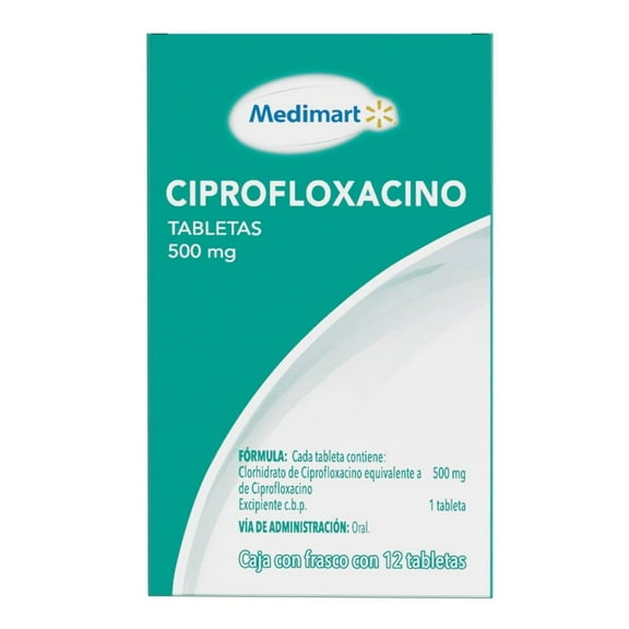 Ciprofloxacino Medimart 500 mg 12 tabletas