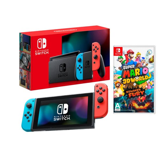 Consola Nintendo Switch 32 GB Neon 1.1 + Super Mario 3D World + Bowser's Fury