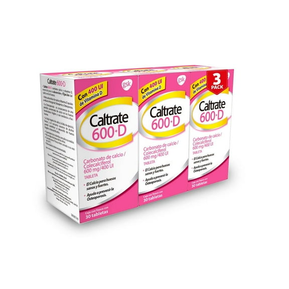 Suplemento de Calcio / Colecalciferol 600+D 90 Tabletas+