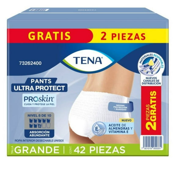 Ropa Interior Desechable Tena Pants Ultra Protect Grande 42 pzas