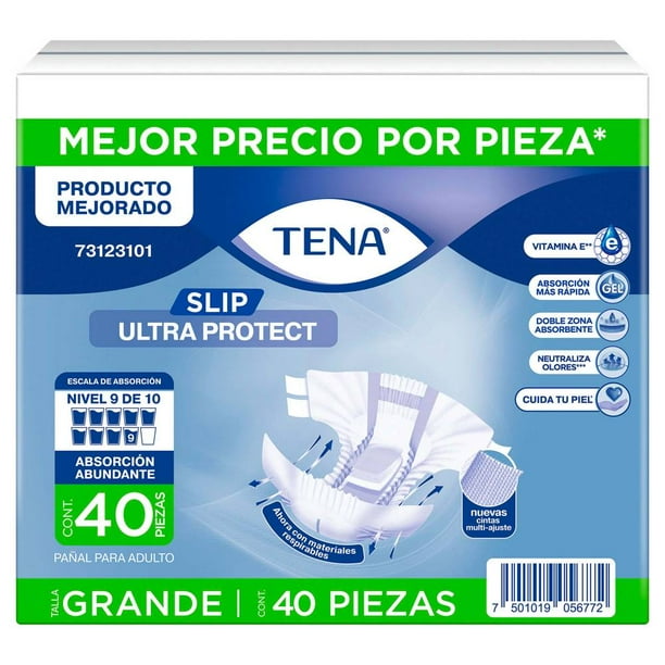 Pañal para Adulto Tena Slip Ultra Protect Grande 40 pzas