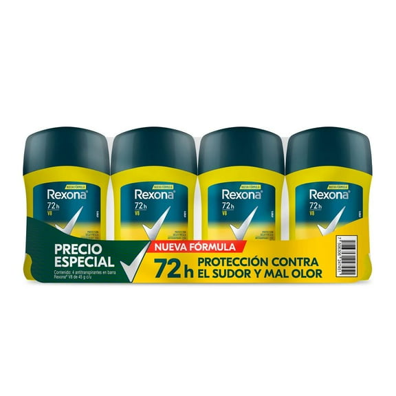 Antitranspirante Rexona Men 4 pzas de 45 gr c/u