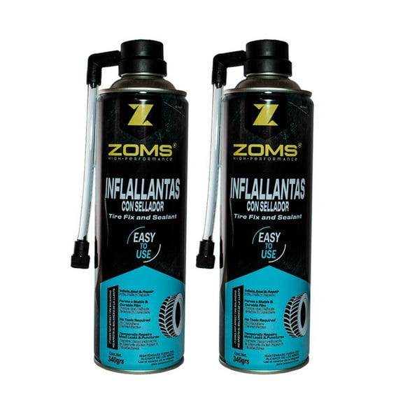 Inflallantas Zoms con Sellador 2 pzas de 340 g c/u