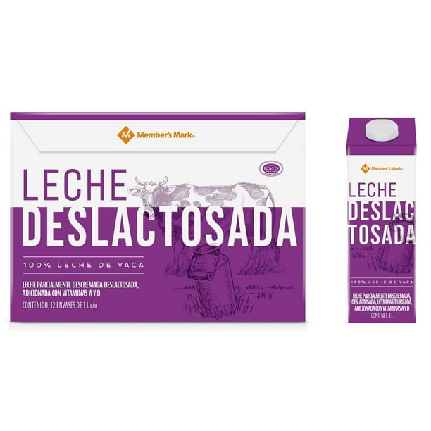 Leche Deslactosada Member's Mark 12 pzas de 1 l c/u