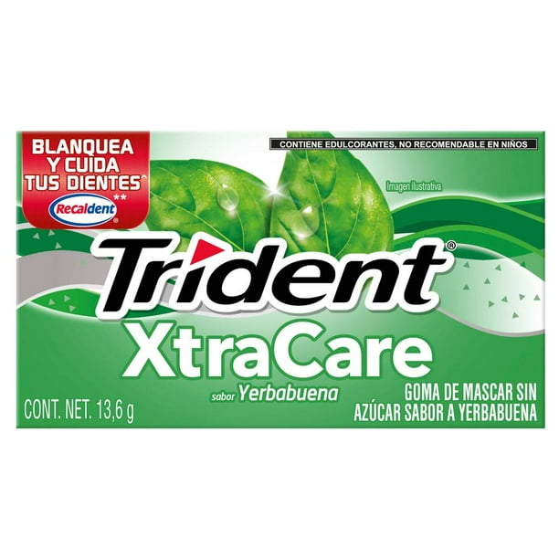 Goma de Mascar Trident XtraCare Yerbabuena 12 piezas