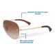 thumbnail image 3 of Lentes de Sol Ray-Ban Café RB3449, 3 of 4