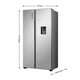 thumbnail image 3 of Refrigerador Hisense 18 Pies Cúbicos Dúplex Inverter RS19N6WCX, 3 of 4